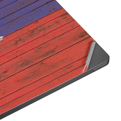 Philippines Flag Dark Wood Surface Laptop 7 13.8in Skin